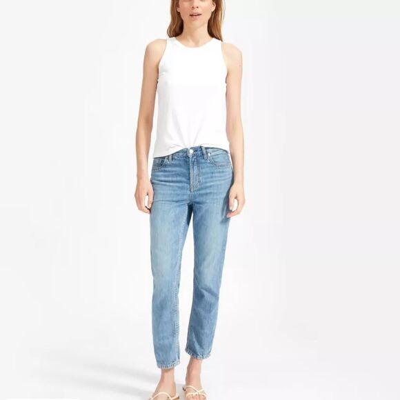 Everlane Women's Straight Leg Jeans - Light Blue - Picture 1 of 5